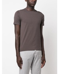 dunkelgraues T-Shirt mit einem Rundhalsausschnitt von Malo