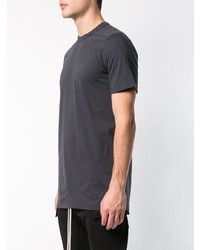 dunkelgraues T-Shirt mit einem Rundhalsausschnitt von Rick Owens