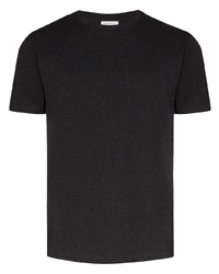 dunkelgraues T-Shirt mit einem Rundhalsausschnitt von Sunspel