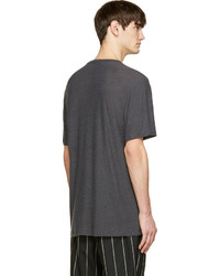 dunkelgraues T-Shirt mit einem Rundhalsausschnitt von Alexander Wang