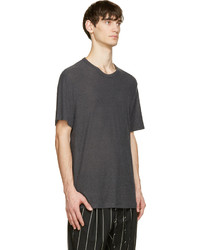 dunkelgraues T-Shirt mit einem Rundhalsausschnitt von Alexander Wang