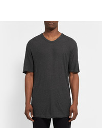 dunkelgraues T-Shirt mit einem Rundhalsausschnitt von Alexander Wang