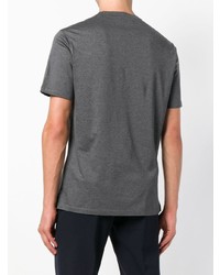 dunkelgraues T-Shirt mit einem Rundhalsausschnitt von Ermenegildo Zegna