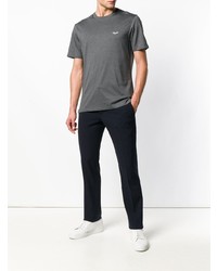 dunkelgraues T-Shirt mit einem Rundhalsausschnitt von Ermenegildo Zegna