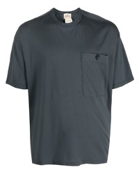 dunkelgraues T-Shirt mit einem Rundhalsausschnitt von Ten C