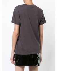dunkelgraues T-Shirt mit einem Rundhalsausschnitt von RE/DONE