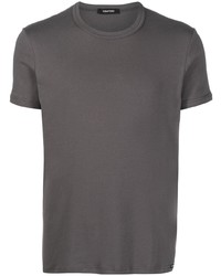 dunkelgraues T-Shirt mit einem Rundhalsausschnitt von Tom Ford