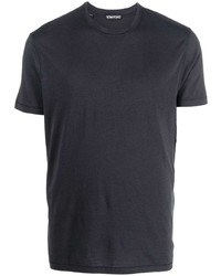 dunkelgraues T-Shirt mit einem Rundhalsausschnitt von Tom Ford