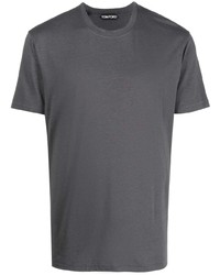 dunkelgraues T-Shirt mit einem Rundhalsausschnitt von Tom Ford