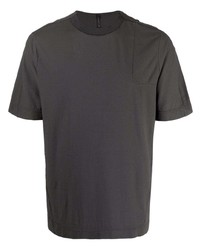 dunkelgraues T-Shirt mit einem Rundhalsausschnitt von Transit