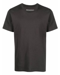dunkelgraues T-Shirt mit einem Rundhalsausschnitt von White Mountaineering