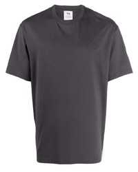 dunkelgraues T-Shirt mit einem Rundhalsausschnitt von Y-3