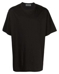 dunkelgraues T-Shirt mit einem Rundhalsausschnitt von Yohji Yamamoto