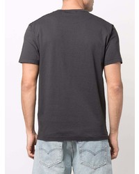 dunkelgraues T-Shirt mit einem V-Ausschnitt von Stone Island