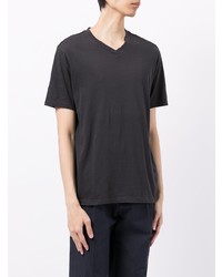 dunkelgraues T-Shirt mit einem V-Ausschnitt von Lanvin