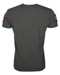 dunkelgraues T-Shirt mit einem V-Ausschnitt von TOP GUN