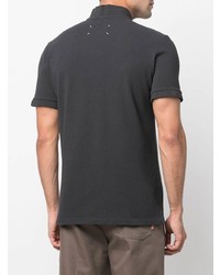 dunkelgraues T-shirt mit einer Knopfleiste von Maison Margiela