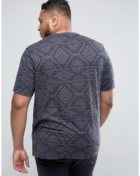 dunkelgraues T-shirt mit geometrischem Muster von Asos