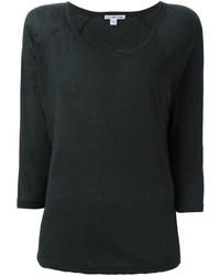 dunkelgraues T-shirt von James Perse