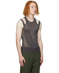 dunkelgraues Trägershirt von Dion Lee