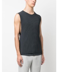 dunkelgraues Trägershirt von Homme Plissé Issey Miyake