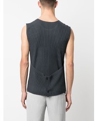 dunkelgraues Trägershirt von Homme Plissé Issey Miyake