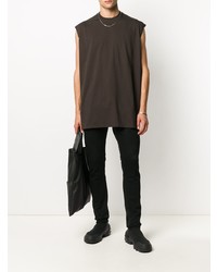 dunkelgraues Trägershirt von Rick Owens