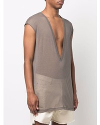 dunkelgraues Trägershirt von Rick Owens