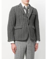 dunkelgraues vertikal gestreiftes Sakko von Thom Browne