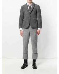 dunkelgraues vertikal gestreiftes Sakko von Thom Browne