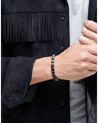 dunkelgraues Perlen Armband von Icon Brand