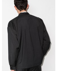 dunkelgraues Wolllangarmhemd von Prada
