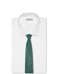 dunkelgrüne bedruckte Krawatte von Charvet