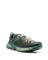 dunkelgrüne bedruckte niedrige Sneakers von Merrell