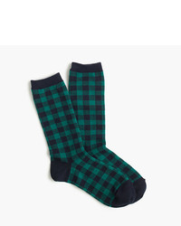 dunkelgrüne bedruckte Socken