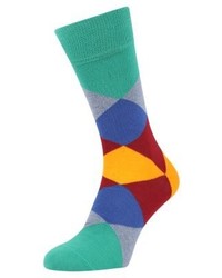 dunkelgrüne bedruckte Socken von Burlington