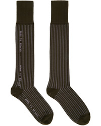 dunkelgrüne bedruckte Socken von Vivienne Westwood