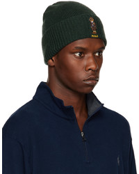 dunkelgrüne bestickte Mütze von Polo Ralph Lauren