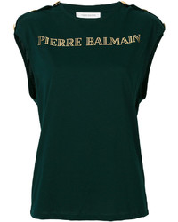 dunkelgrüne Bluse von PIERRE BALMAIN