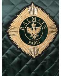 dunkelgrüne Bomberjacke von Balmain