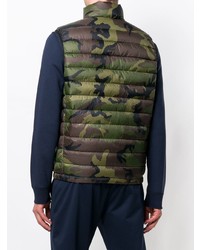 dunkelgrüne Camouflage ärmellose Jacke von Polo Ralph Lauren