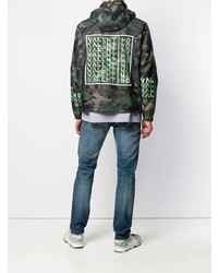 dunkelgrüne Camouflage Bomberjacke von Valentino