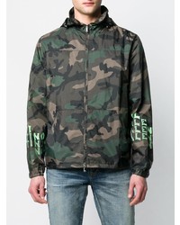 dunkelgrüne Camouflage Bomberjacke von Valentino