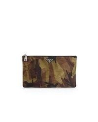 dunkelgrüne Camouflage Clutch Handtasche