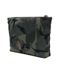 dunkelgrüne Camouflage Clutch Handtasche von Alexander McQueen