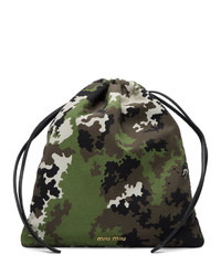 dunkelgrüne Camouflage Clutch