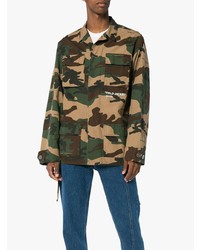 dunkelgrüne Camouflage Feldjacke von Off-White