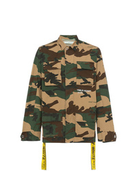 dunkelgrüne Camouflage Feldjacke von Off-White