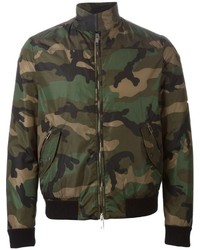 dunkelgrüne Camouflage Jacke