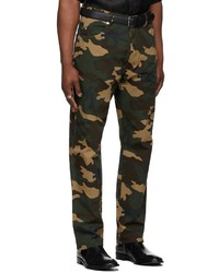 dunkelgrüne Camouflage Jeans von LU'U DAN